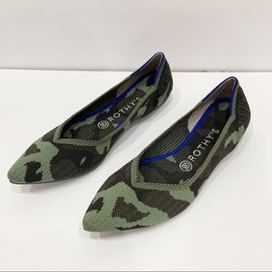 Rothy's NWT Rothy's The Point In Olive Camo. Size 9. Mint condition.